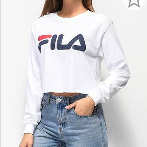 White Fila Long sleeve